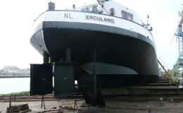 Schip Erculano op de werf - Scheepsmakelaardij Roelofs De Bot